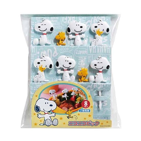 Snoopy|史努比和糊涂塌客表情小叉子|8本入