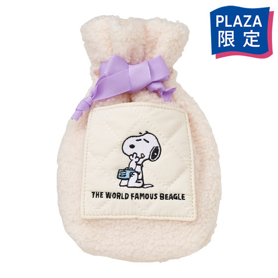 Snoopy|毛茸茸巾着/束口袋/收纳包|約 W15.5×H20×D7cm