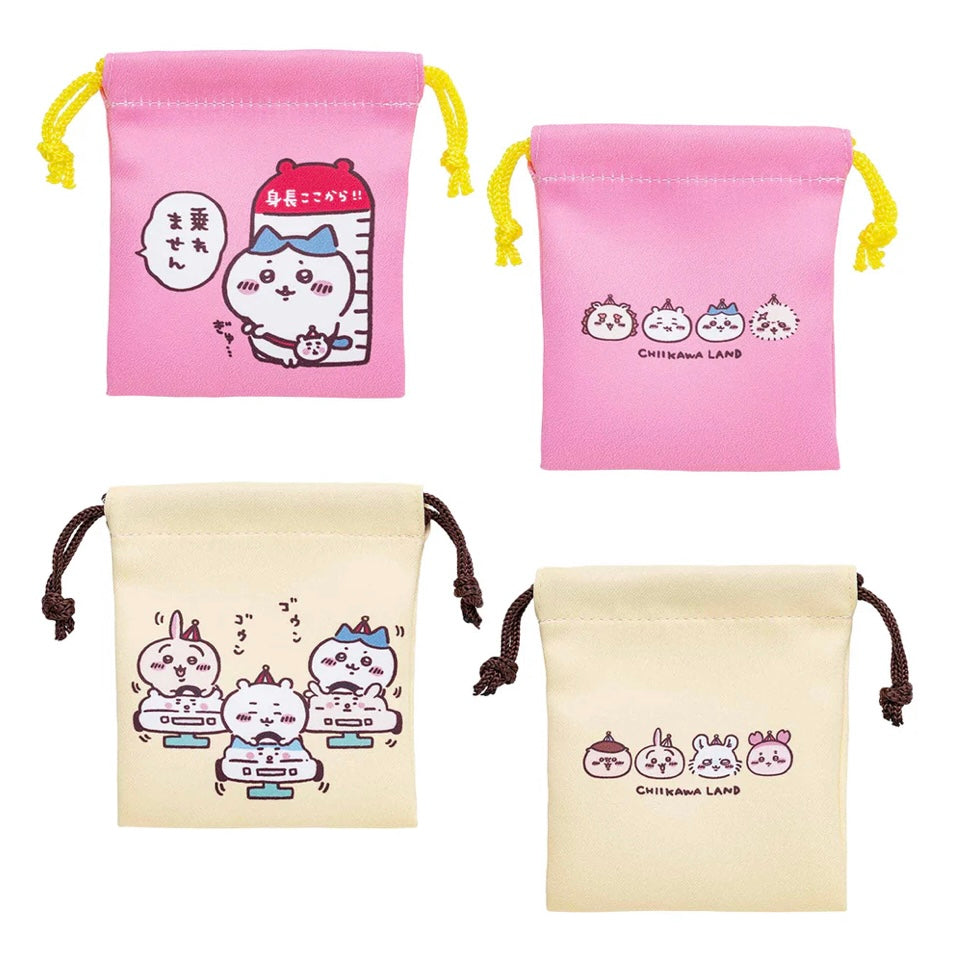 Chiikawa 吉伊卡哇|束口袋/巾着2枚组/正反都可爱|各約H120×W100mm