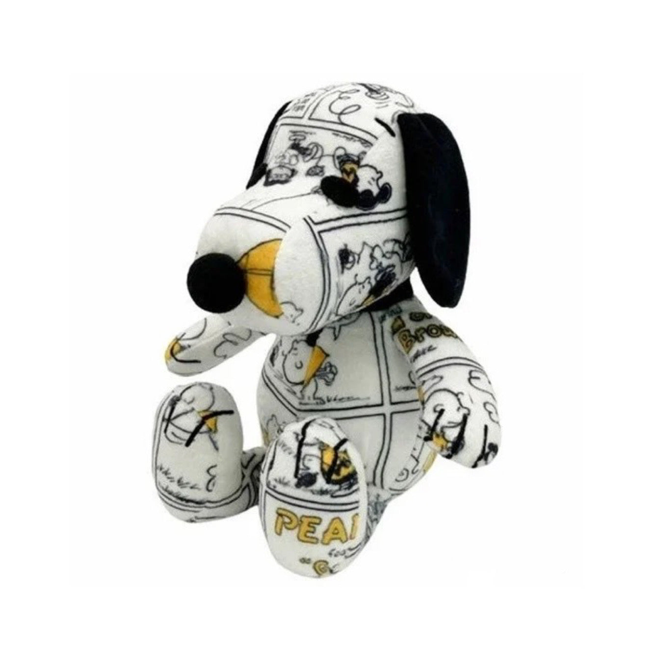 Snoopy史努比|PEANUTS 75th Comic S Plush Toy75周年限定漫画风格坐姿毛绒玩偶/公仔/S号|约H17 x W16 x D15cm