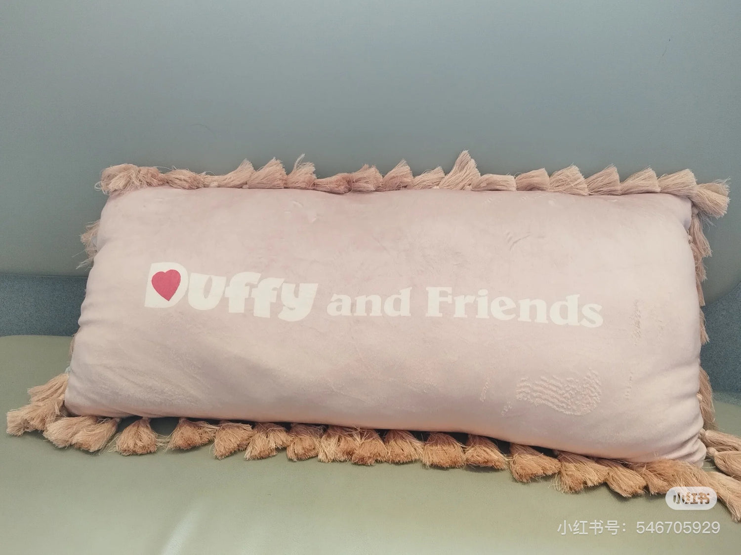 Disney SH|达菲雪莉玫流苏绒面长方形抱枕/靠枕/正反面都可爱