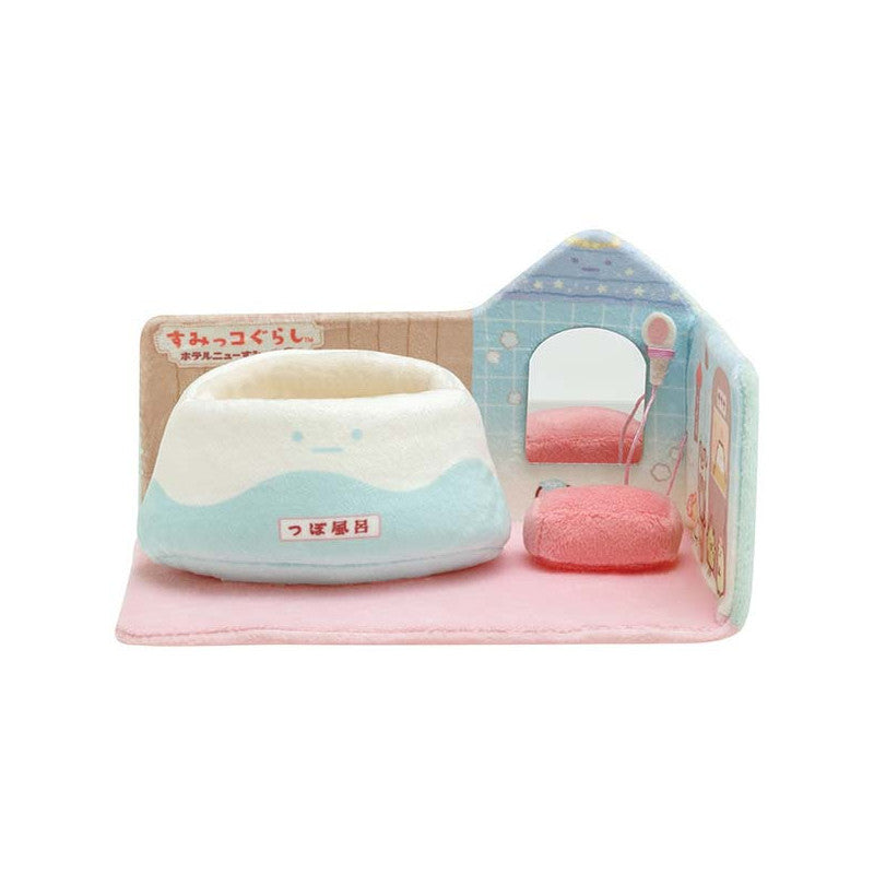 Sumikko gurashi角落生物|旅馆职员系列可爱陶瓷富士山浴缸浴室场景玩偶|约115 x 195 x 130 mm