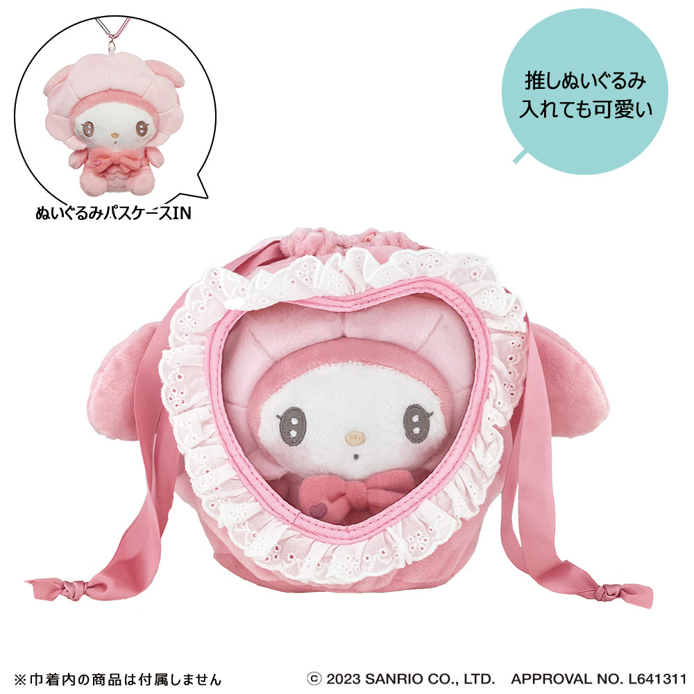 Sanrio|Cupid baby Die-cut Drawstring Pouch|W264×H188×D100mm approx.