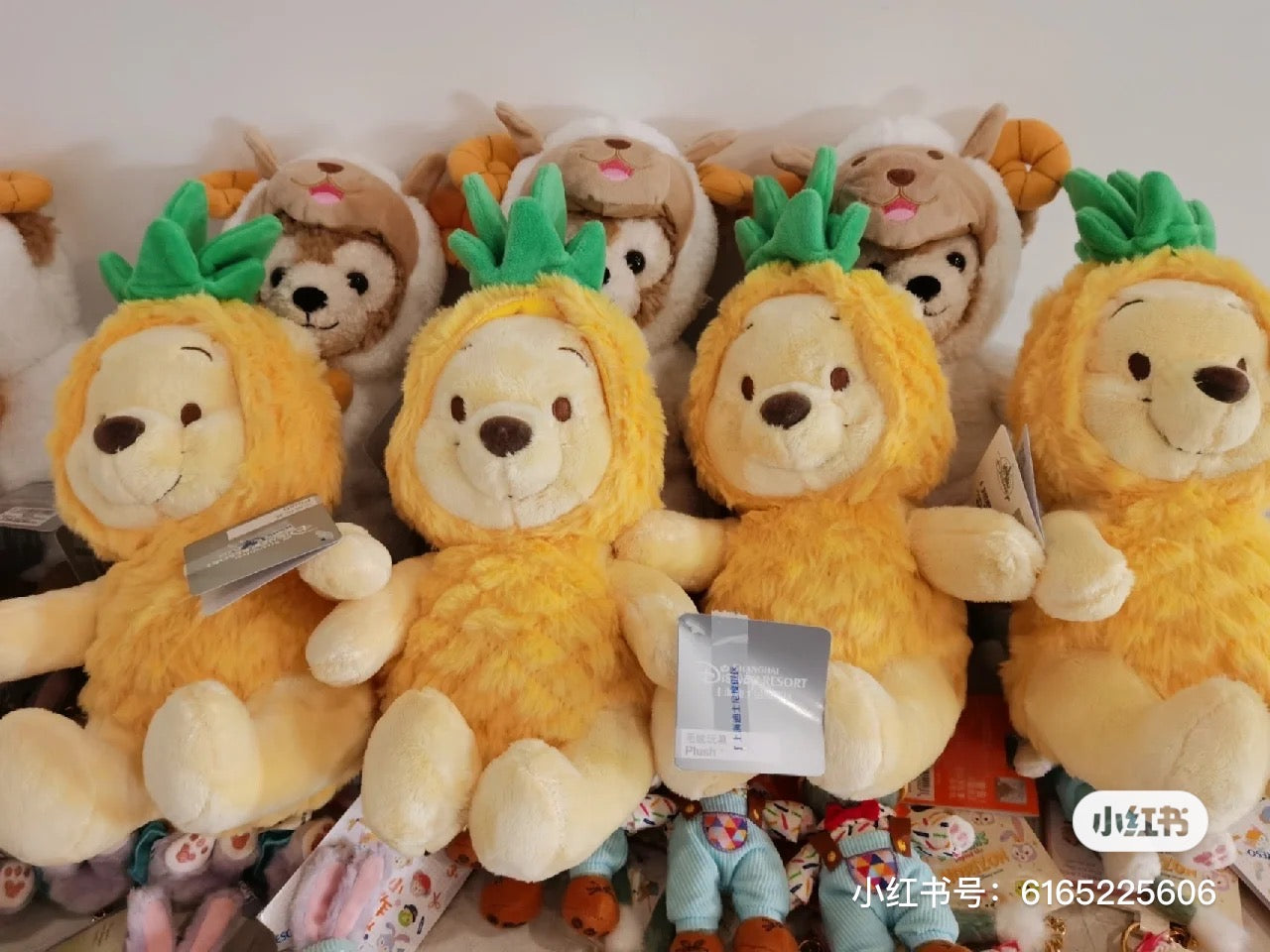 Disney SH|winnie the pooh超柔软mochi菠萝噗噗全系列