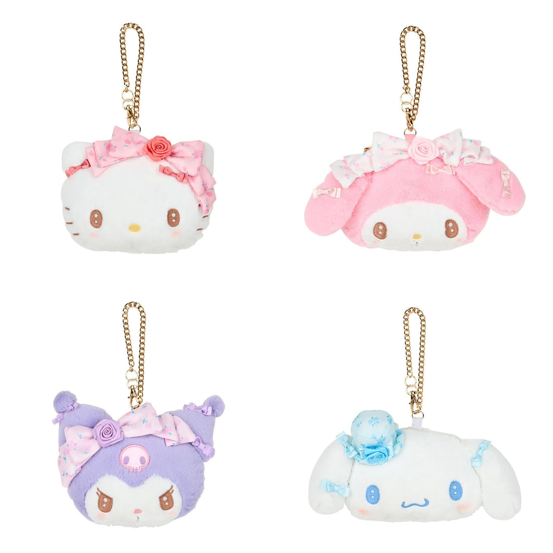 Sanrio三丽鸥|Sanrio Original Face-shaped Pass Case/ Dolly Rose多莉玫瑰限量系列脸型毛绒零钱包挂件/卡包|约16×6×12.6cm