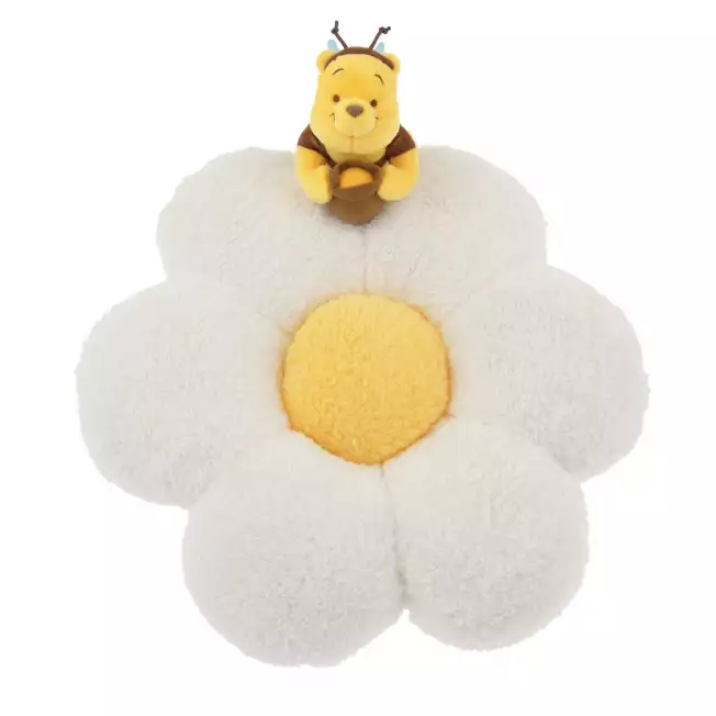 Disney|2024 HONEY DAY Winnie the Pooh Cushion蜜蜂维尼花花抱枕/坐垫|約縦37×横36×厚み16(cm)