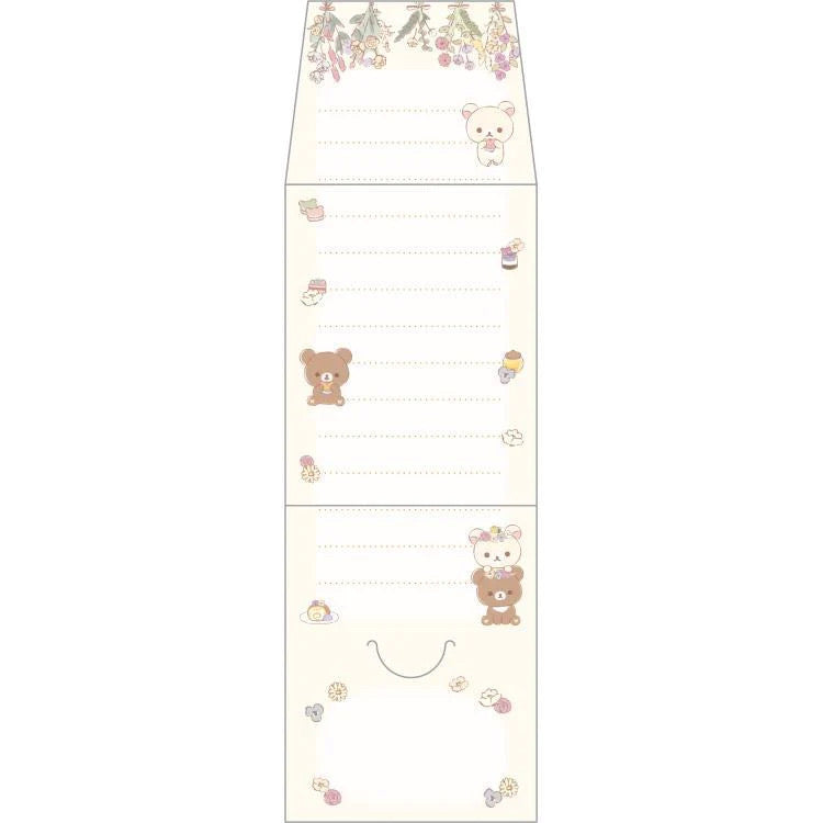 Rilakkuma轻松熊|花环茶会限定小信封信纸/贺卡|15枚入/90×60×15mm