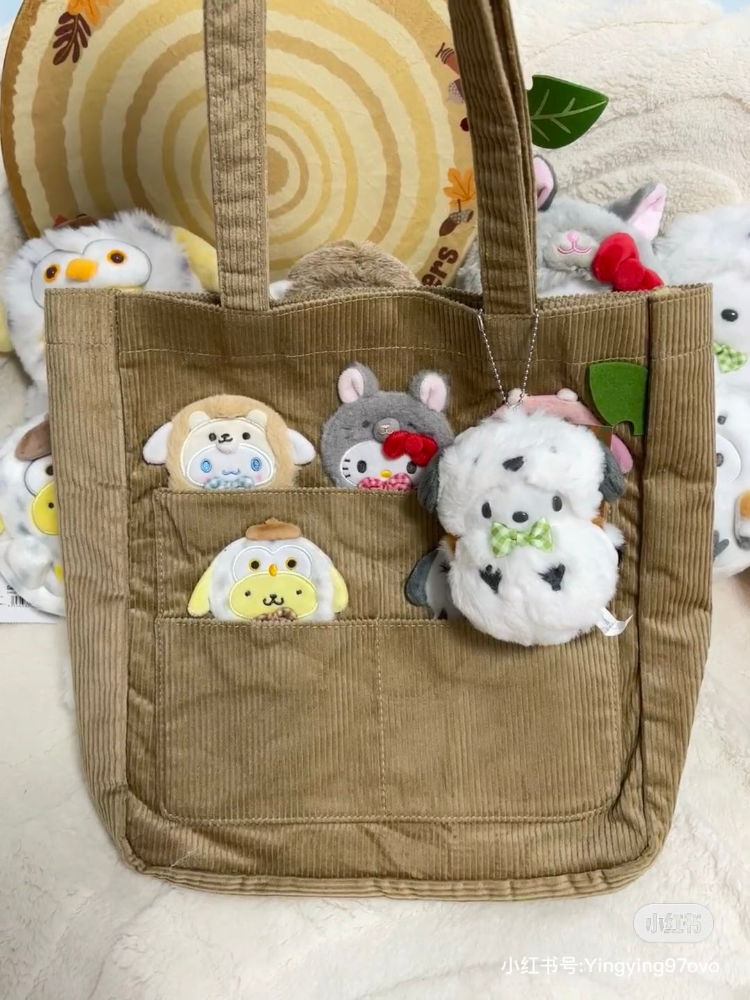 Sanrio|Forest Small Animals Mascot Holder /Plush Keychain|13×13×14cm approx.