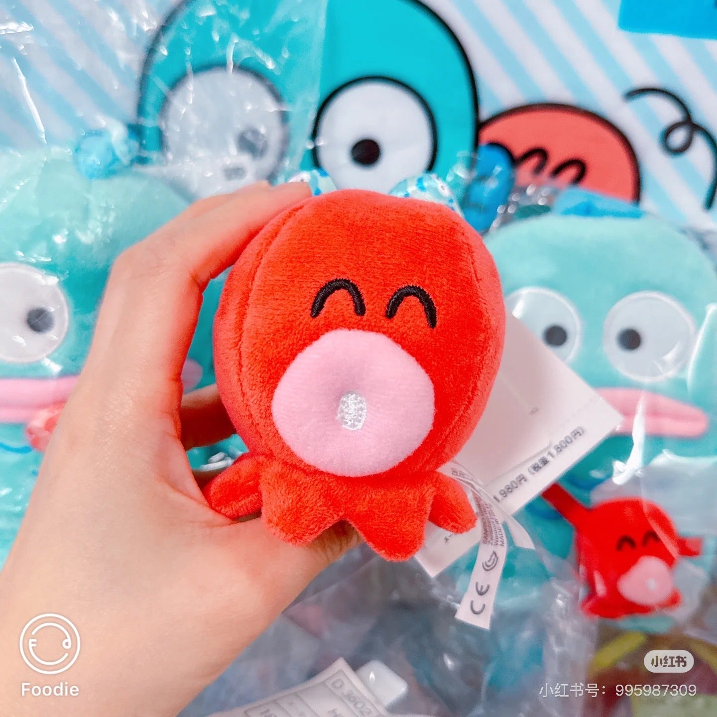 Sanrio|Hangyodon 40th Anniversary Happy Life Mascot Holder /Plush Keychain|8×8×9cm approx.