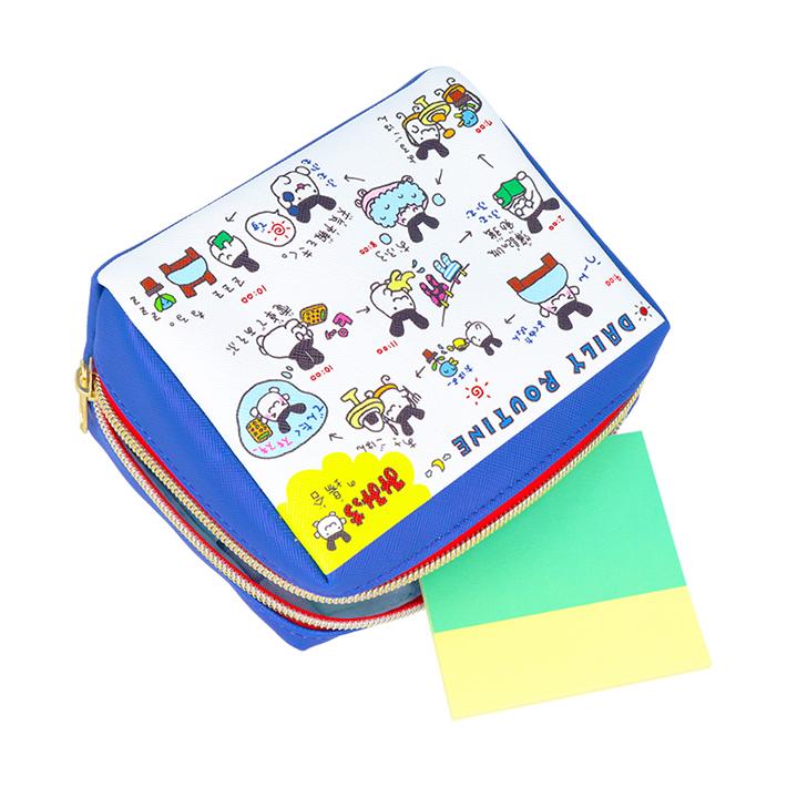 Tamagotchi拓麻歌子|Pouch 2024 Sunstar 电子宠物可爱图案PVC收纳包/化妆包/正反面都可爱|约W135 x H105 × D80mm