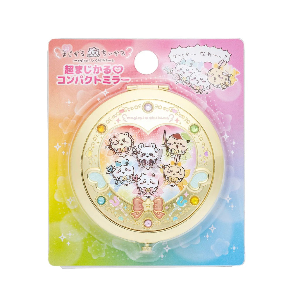 Chiikawa 吉伊卡哇|超魔法少女/小魔仙系列变身镜/便携镜/随身化妆镜|約H77×W70×D10mm