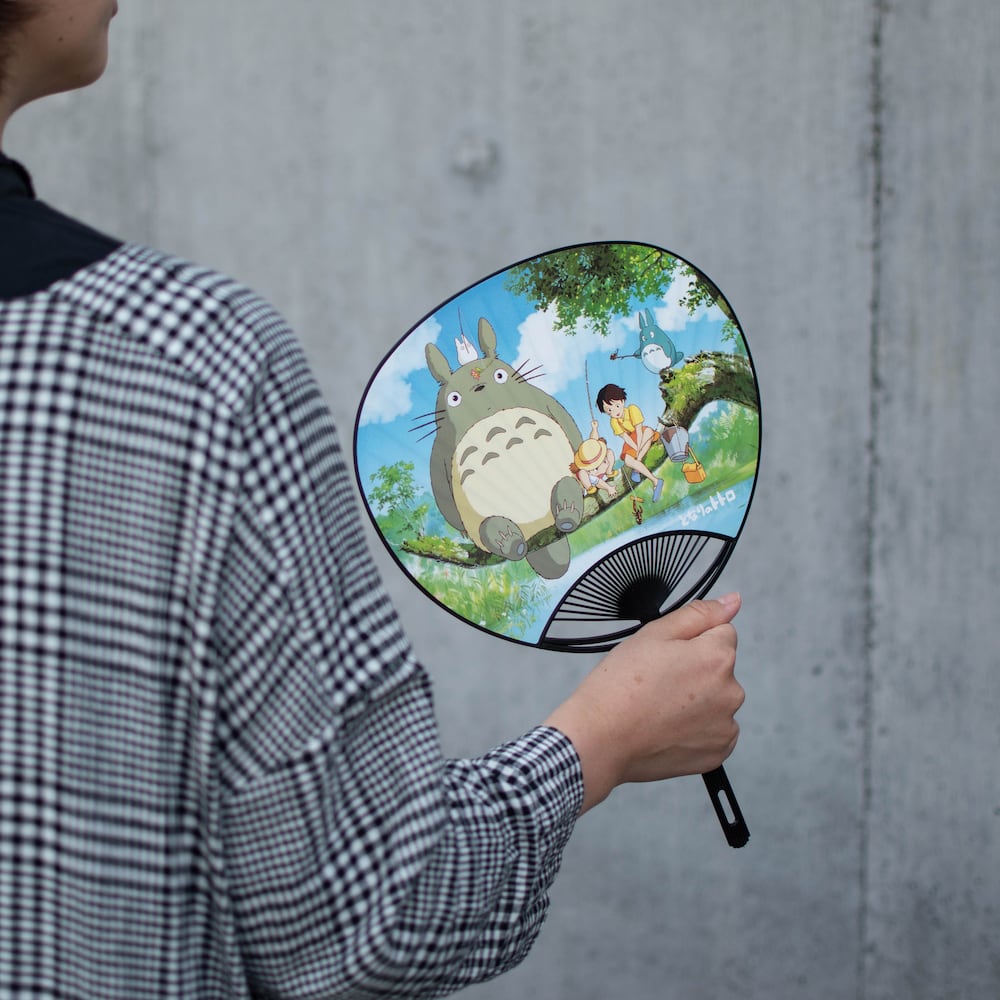 My neighbor totoro|吉卜力宫崎骏龙猫钓鱼场景团扇/正反都可爱|約345x243x3mm