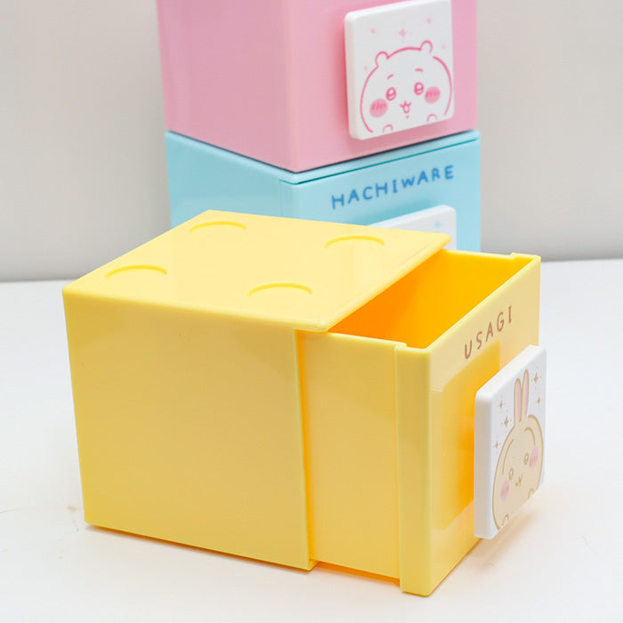 Chiikawa 吉伊卡哇|角色可爱桌面小收纳盒/小抽屉/有卡槽/可牢固叠堆|约H80xW89xD90mm