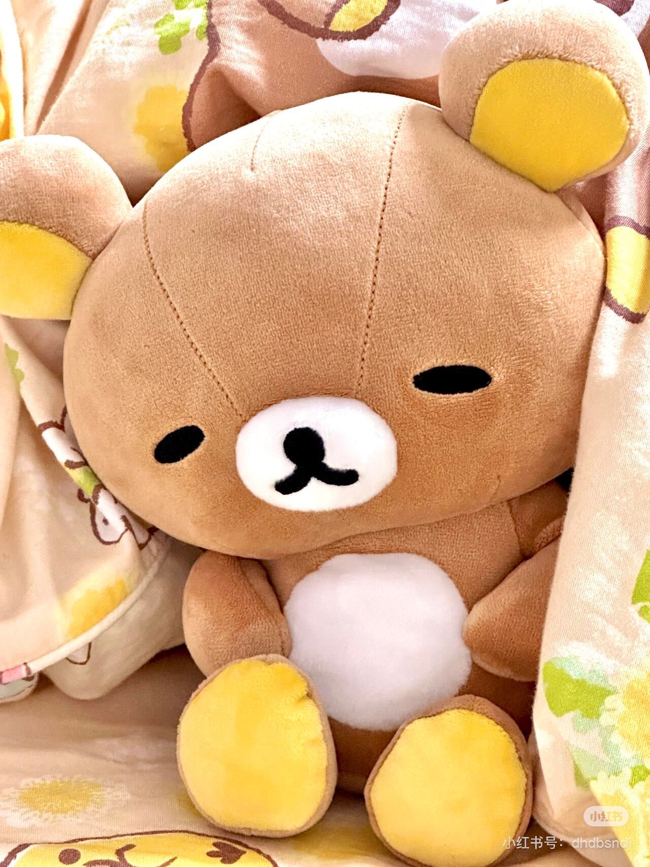 Rilakkuma轻松熊|Tonikaku Dara Dara Series - Suyasuya Bedside Plush Toy San-X舒适慵懒生活系列软乎乎鼻孔鸡毛绒玩偶/公仔|约125×140×110mm