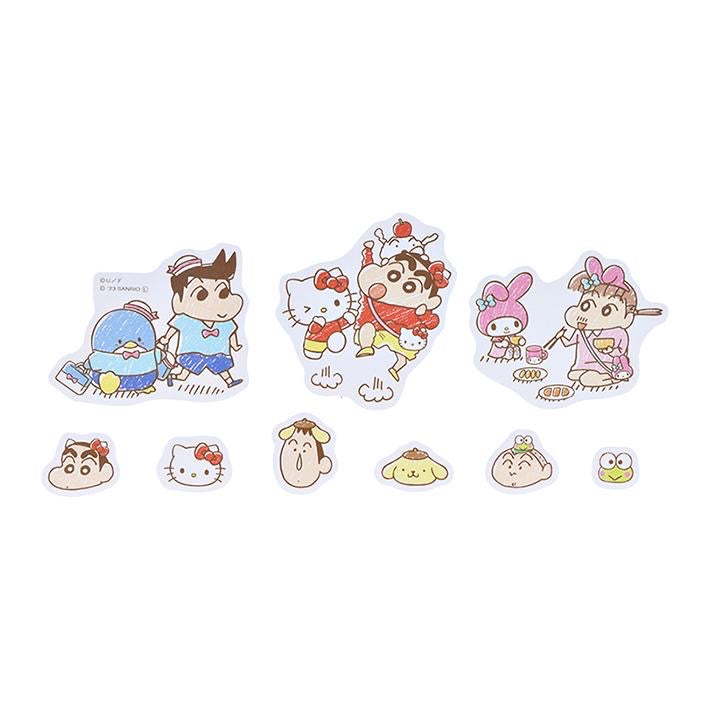 Sanrio|Crayon shin-chan蜡笔小新联名可爱贴纸|18枚