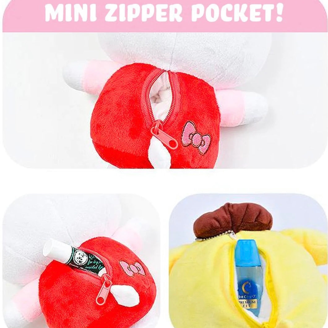 Sanrio|大只毛绒零钱包公仔/玩偶/大挂件/背后有收纳空间可放小物/背后有刺绣|23 x 21 x 8 cm