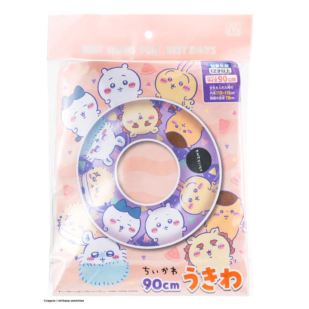 Chiikawa 吉伊卡哇|水上漂浮气球/游泳圈/超大游泳圈|约直径 90 厘米(充气前)