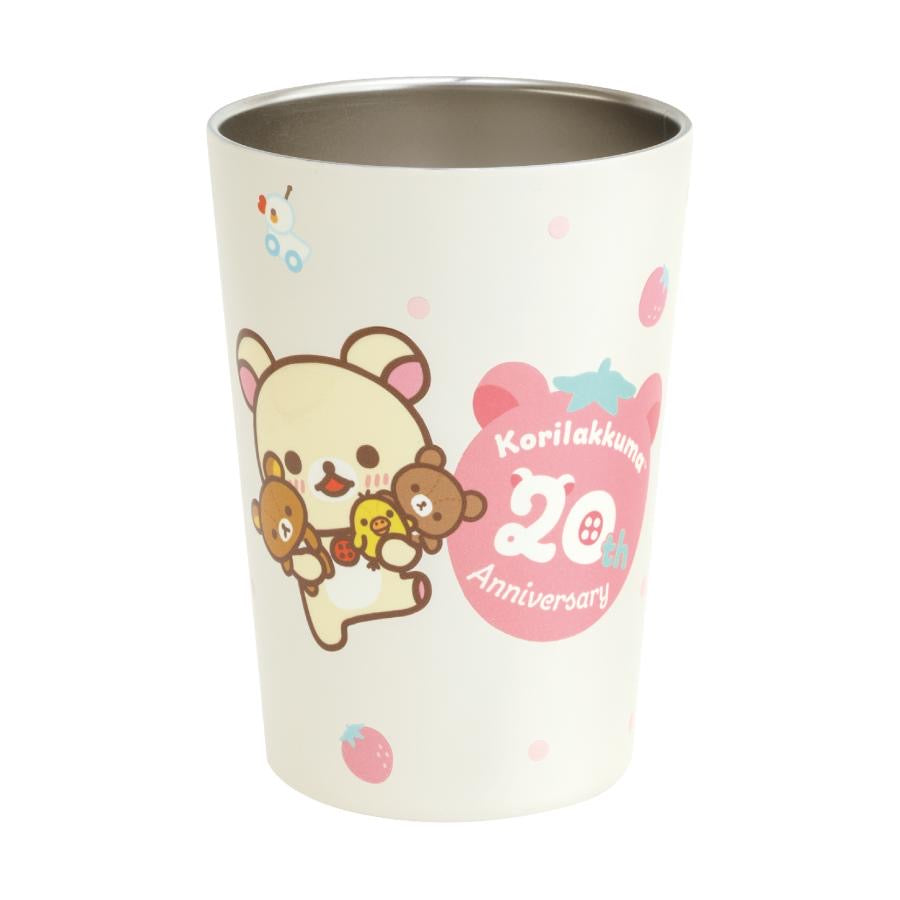 Rilakkuma轻松熊|草莓日20周年限定款两用保温保冷3d立体浮雕印刷图案杯|450ml