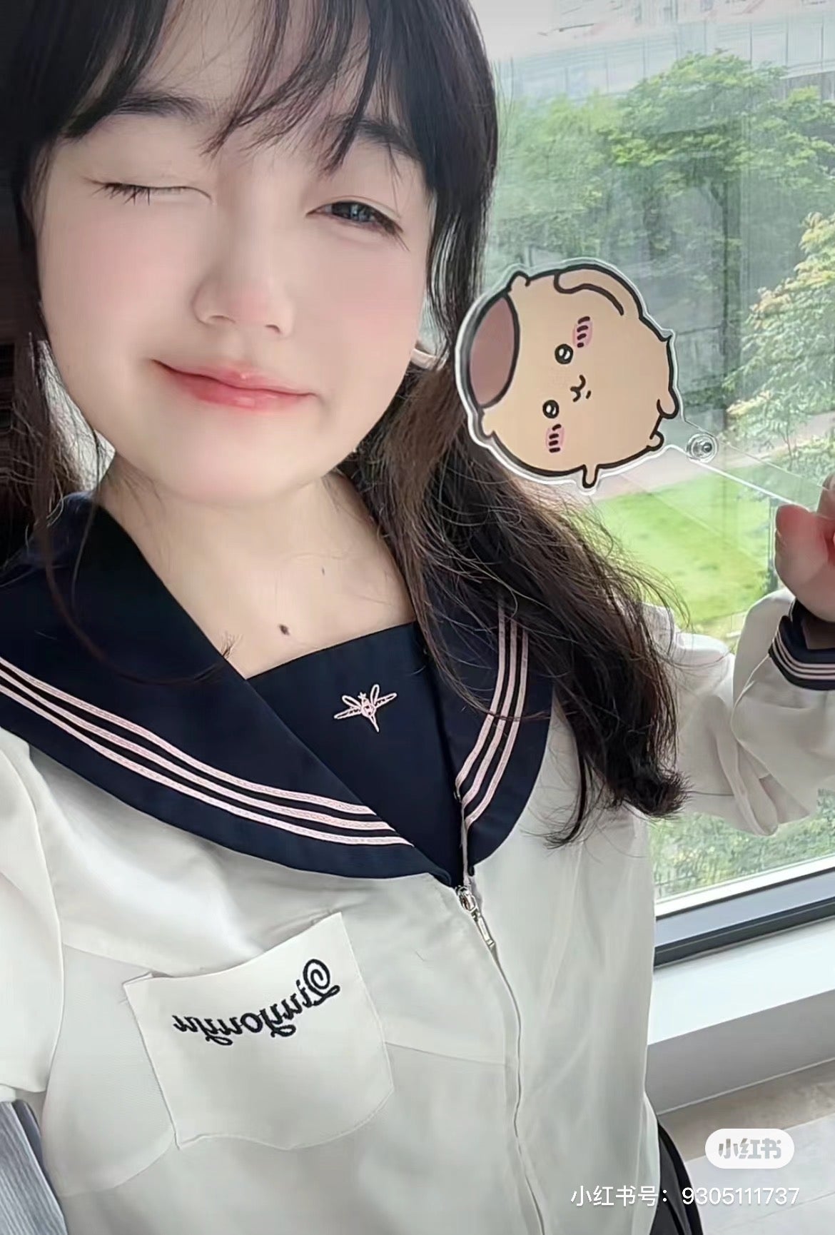 Chiikawa 吉伊卡哇|可爱角色自拍棒|約H115×W77×D7mm