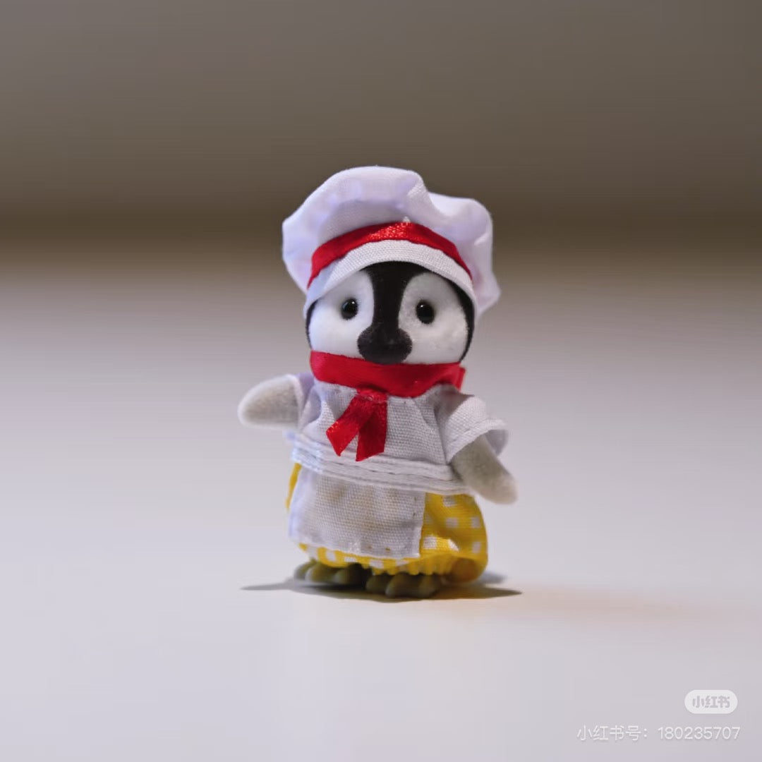 SylvanianFamilies|FOREST KITCHEN BABY PENGUIN KITCHEN UNIFORM CHEF