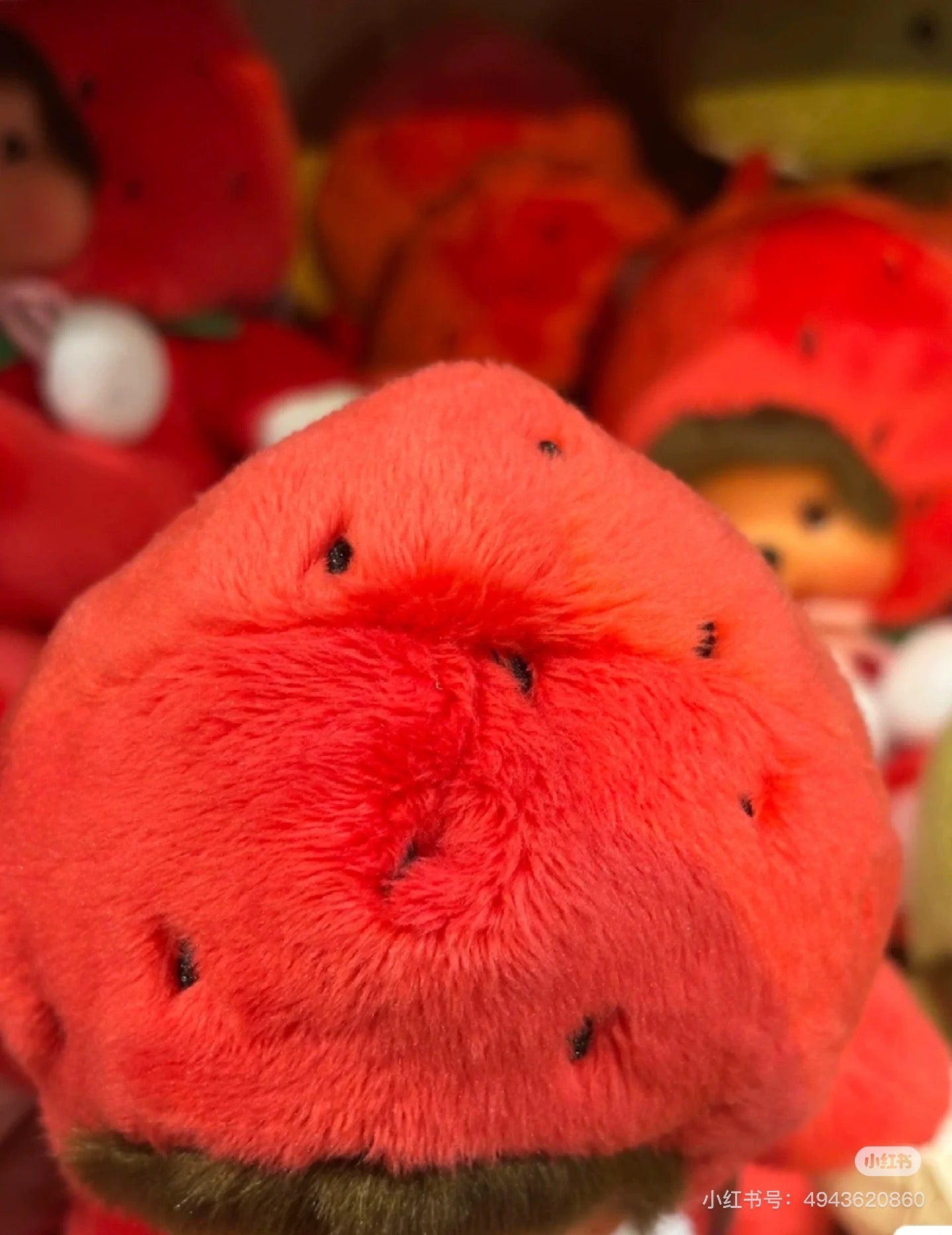 Monchhichi|Local Fukuoka Amaou Strawberry Plush Dolls/Plush Toy|S