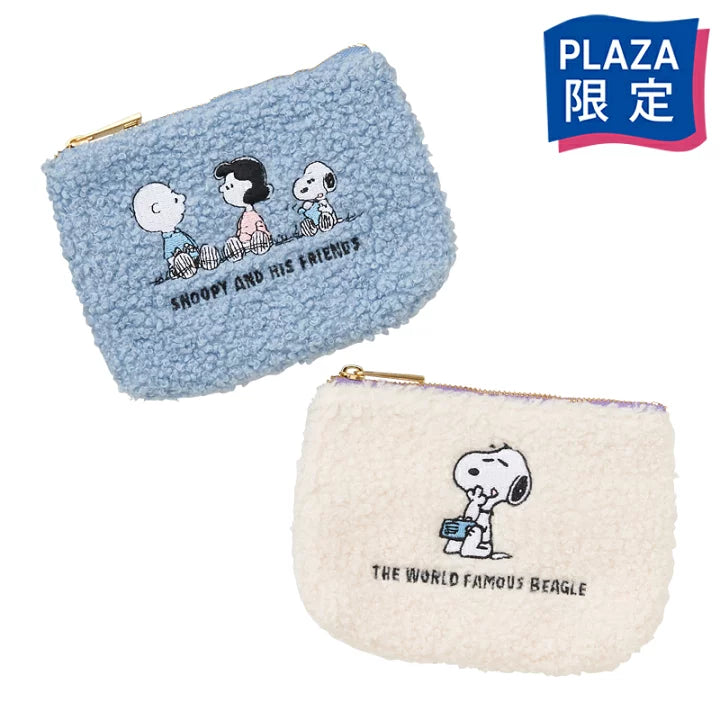 Snoopy|毛茸茸零钱包/收纳包|約 W14×H11×D1cm
