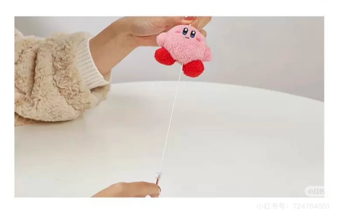 Kirby星之卡比|The Stars Fluffy S Mascot Reel KH超可爱星之卡比可伸缩毛绒玩偶钥匙扣挂件/包挂|约H14×W8×D5cm