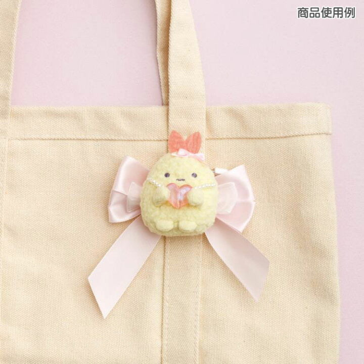Sumikko gurashi角落生物|Sleepless Night Sumikko Magic Salon Magic Tenori Plush Brooch Ebifurai no Shippo不眠之夜系魔法石系列蝴蝶结毛绒胸针/徽章|约55×50×45mm