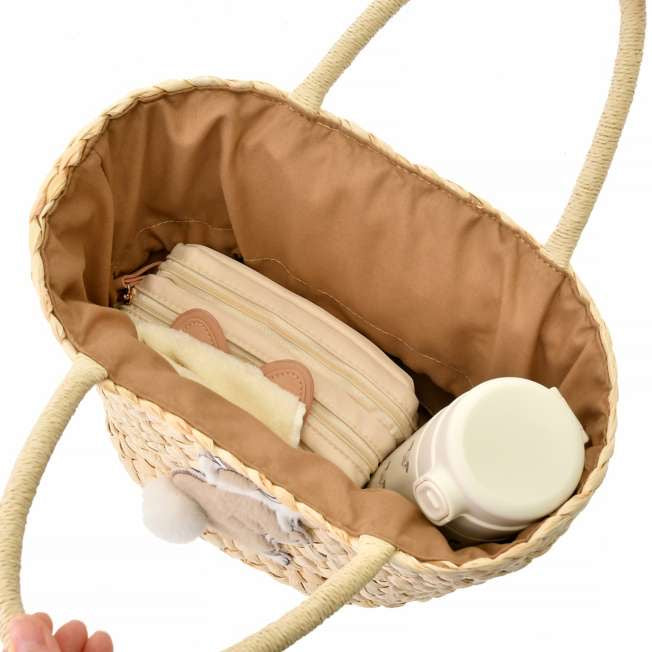 Disney迪士尼|东迪夏日柔软Bonnie邦尼兔草编包/菜篮子/沙滩包|约12x 31.5x 14.5 cm