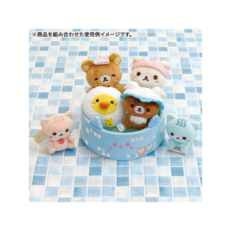 Rilakkuma轻松熊|泡汤/泡温泉系列泡澡盆场景玩偶/含两小只|约50 x 130 x 130 mm