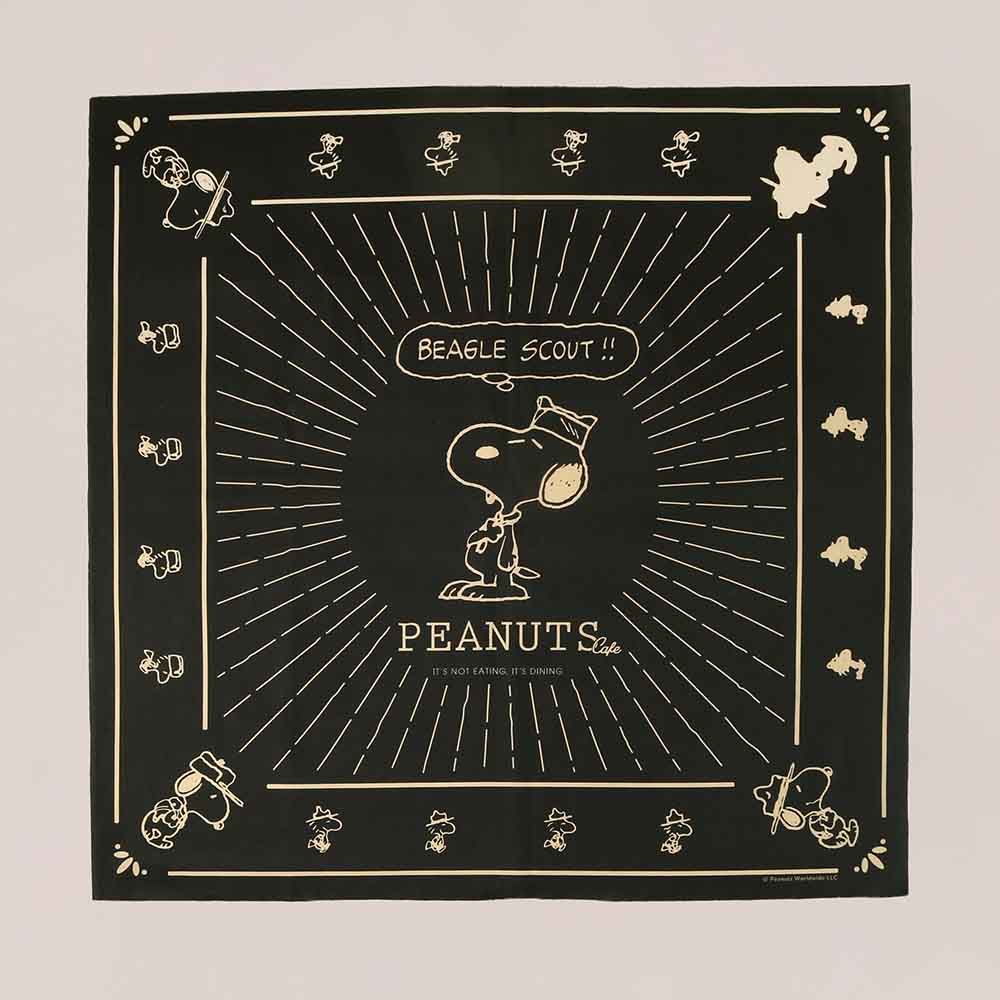 Snoopy史努比|SMT限定黑色头巾/手帕|约520x520mm