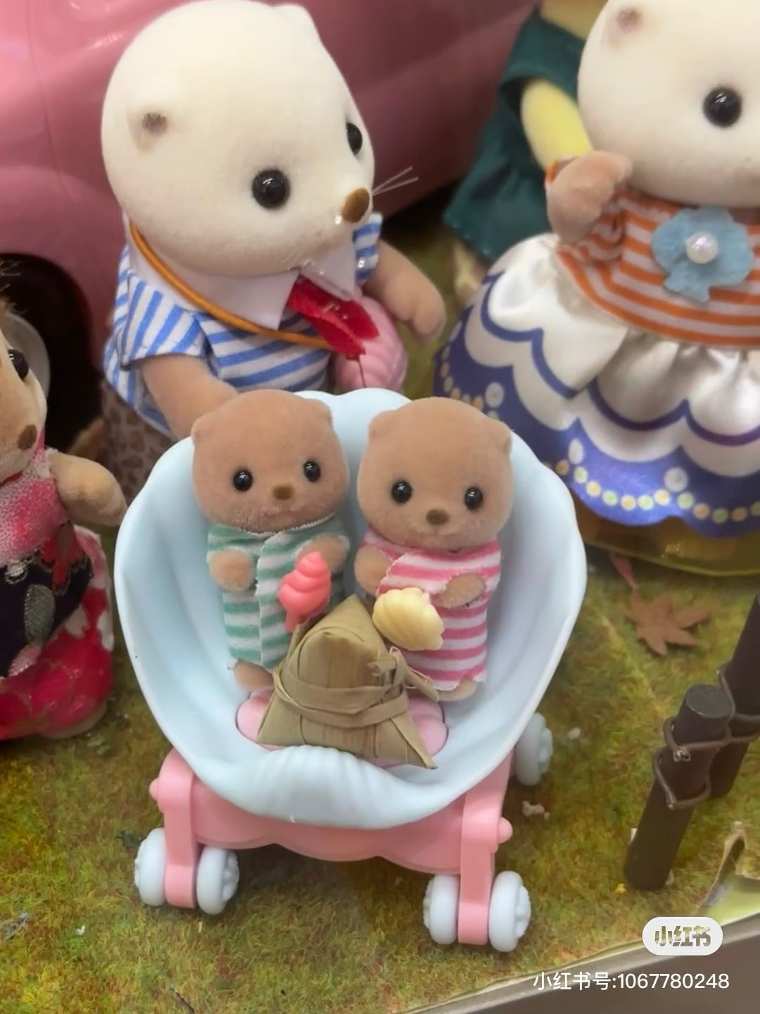SylvanianFamilies森贝儿家族|Sea Otter Family海獭家族系列/双胞胎一家四口套组/玩具/过家家5803
