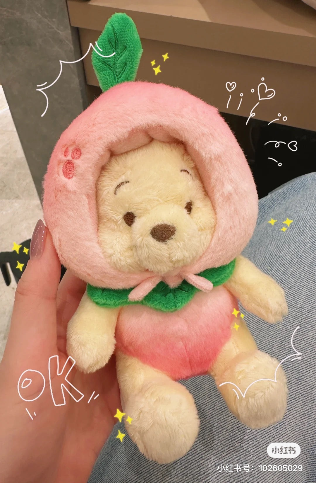 Disney SH|winnie the pooh超柔软mochi水蜜桃噗噗全系列