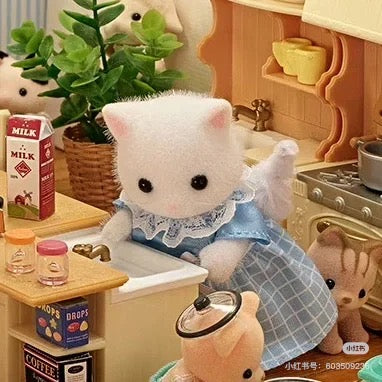 SylvanianFamilies森贝儿家族| Persian Cat Mother波斯猫妈妈植绒站宝/玩具/过家家