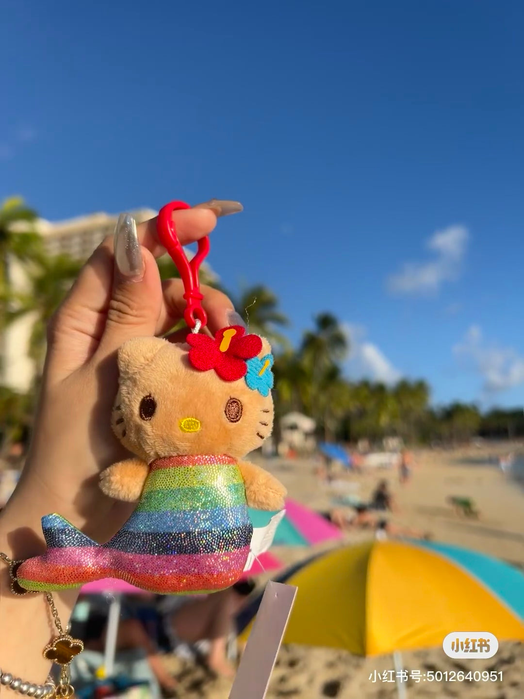HelloKitty凯蒂猫|HAWAII夏威夷黑皮kitty限定挂件/包挂