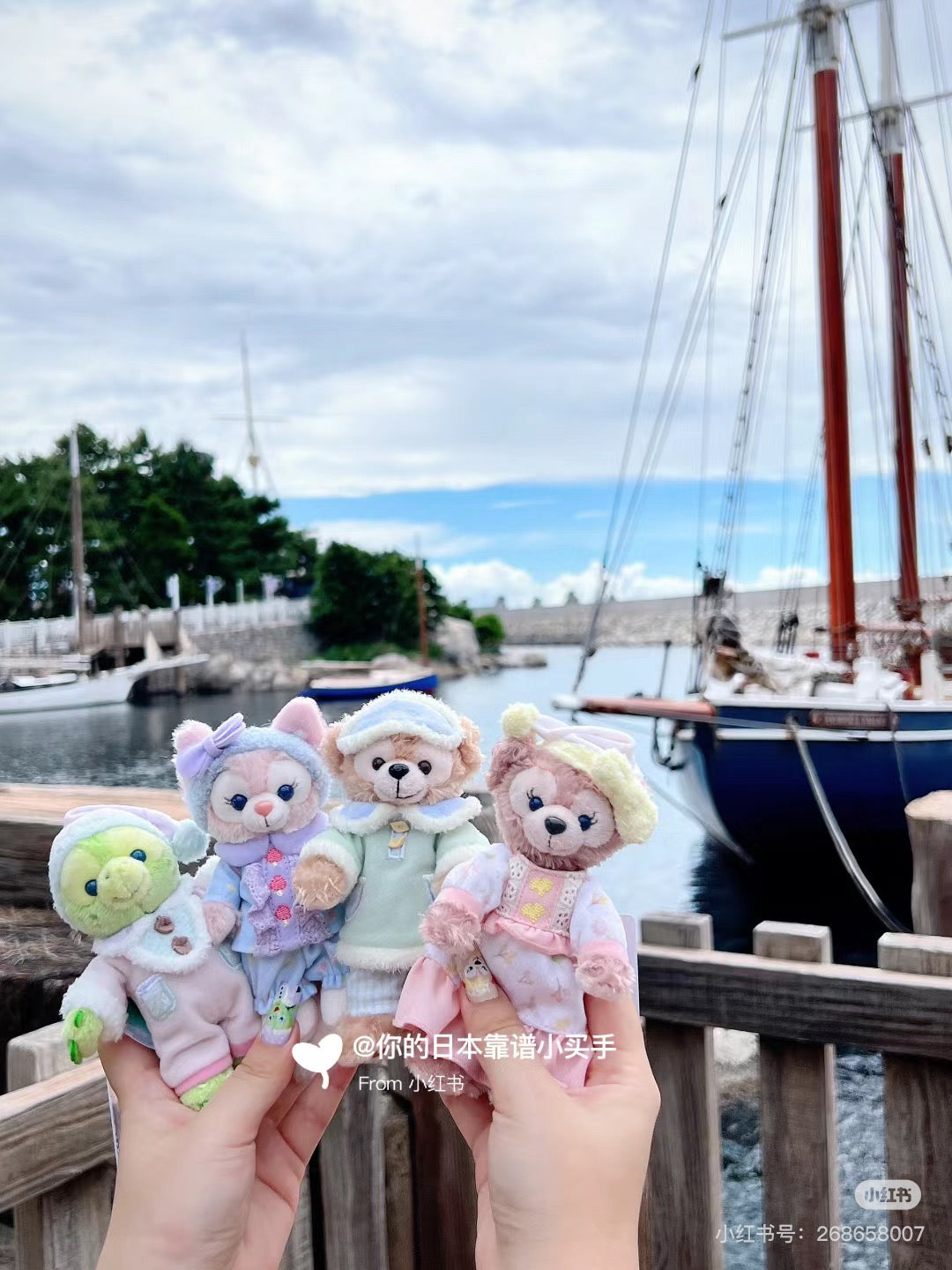 Disney迪士尼|2024东迪秋日睡衣派对系列/Duffy和朋友们站姿毛绒徽章挂件/包挂