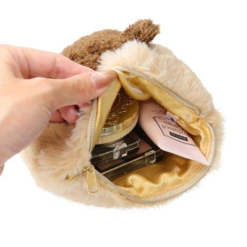 The bear’s school上学熊|毛茸茸熊头化妆包/收纳包|约170x110x60mm