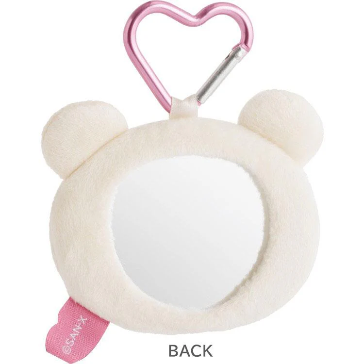 Rilakkuma|Yuruyuru Pokapoka Warm and Cozy Heart Carabiner Plush Mirror Keychain| 80×95×40mm approx.