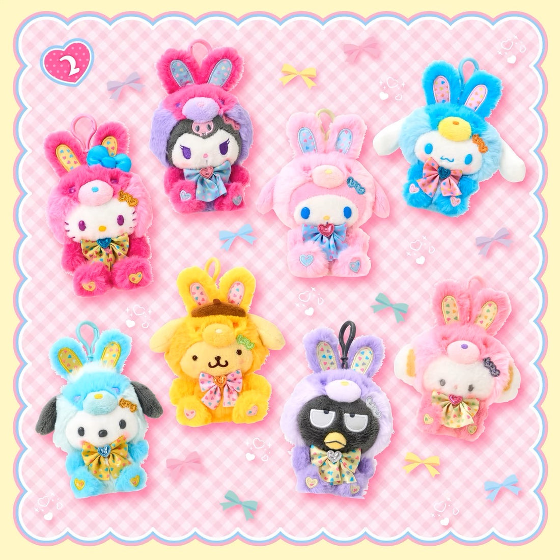 Sanrio|Spring Rabbit Mascot Holder /Plush Keychain|13×8×16cm approx.