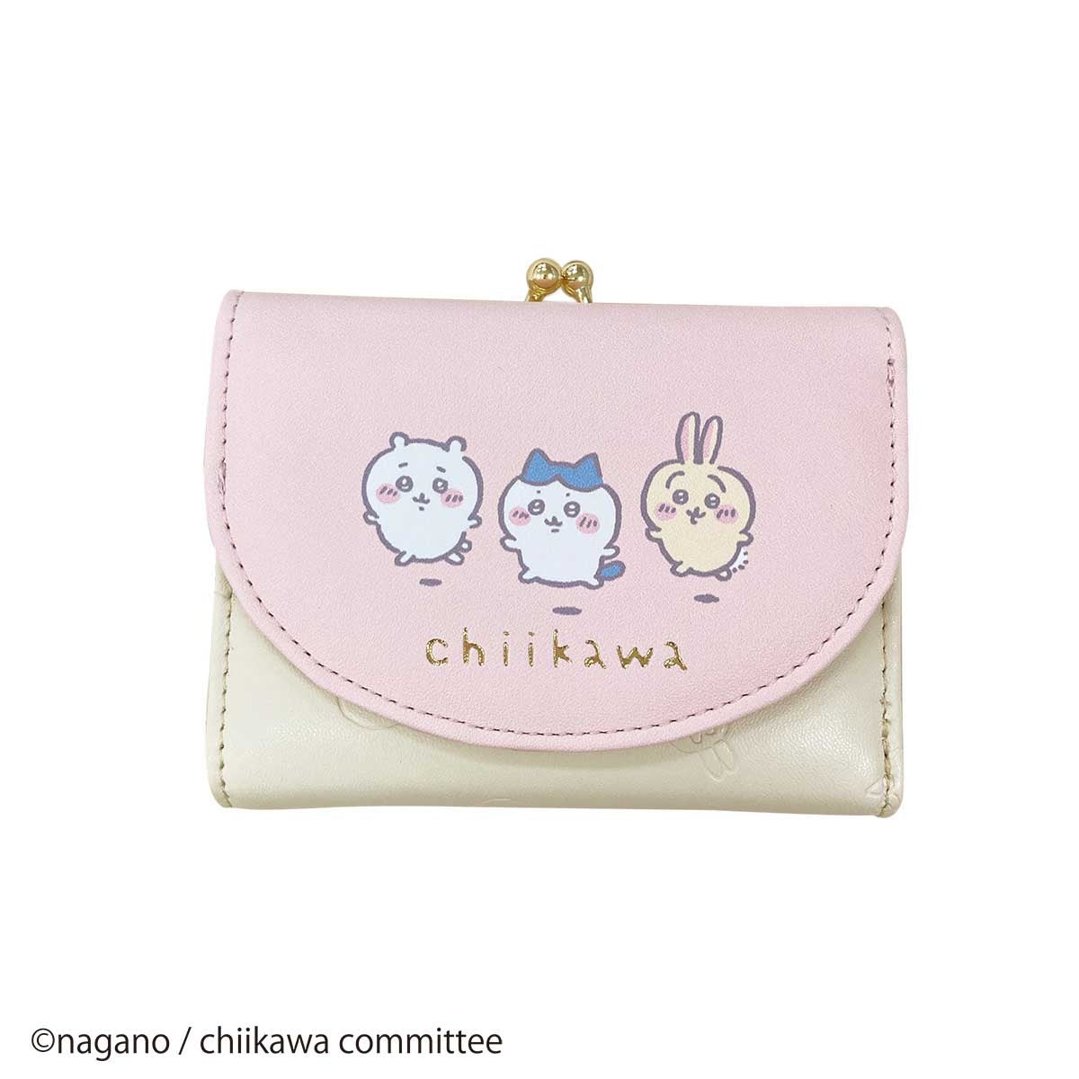 Chiikawa 吉伊卡哇|三角色合一多用钱包/皮夹/零钱包/细节满满:钱包里还刻有隐藏小八手绘图|約H80×W105×D25mm