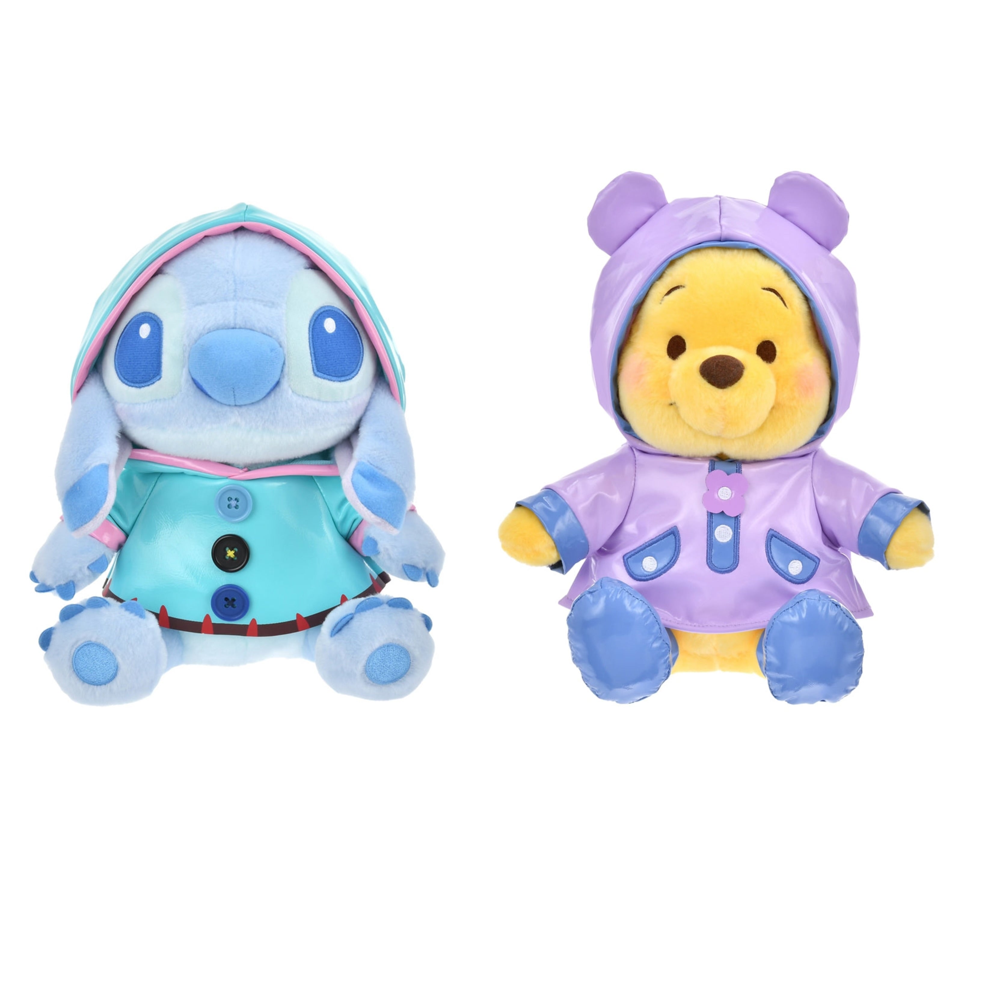 Disney迪士尼|雨衣噗噗/史迪奇玩偶/公仔/帽帽可脱|约高さ22×幅19×奥行き16(cm)