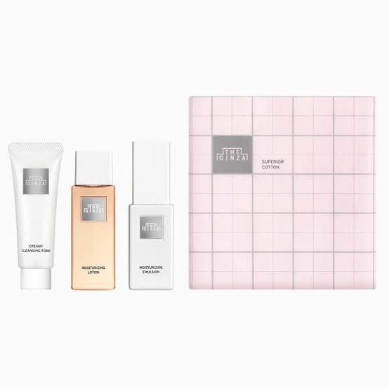 The ginza|Journey Kit Cleansing Foam Moisturizing Lotion Emulsion Bag