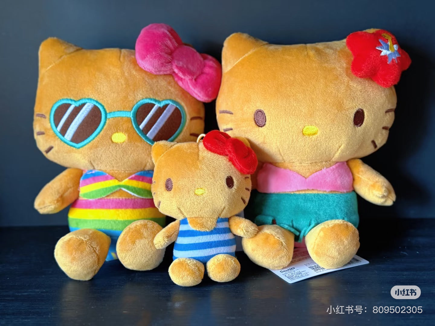 HelloKitty|Suntan Series Bikini Sitting Plush Dolls/Plush Toy|19cm x 14cm x 9.5cm approx.