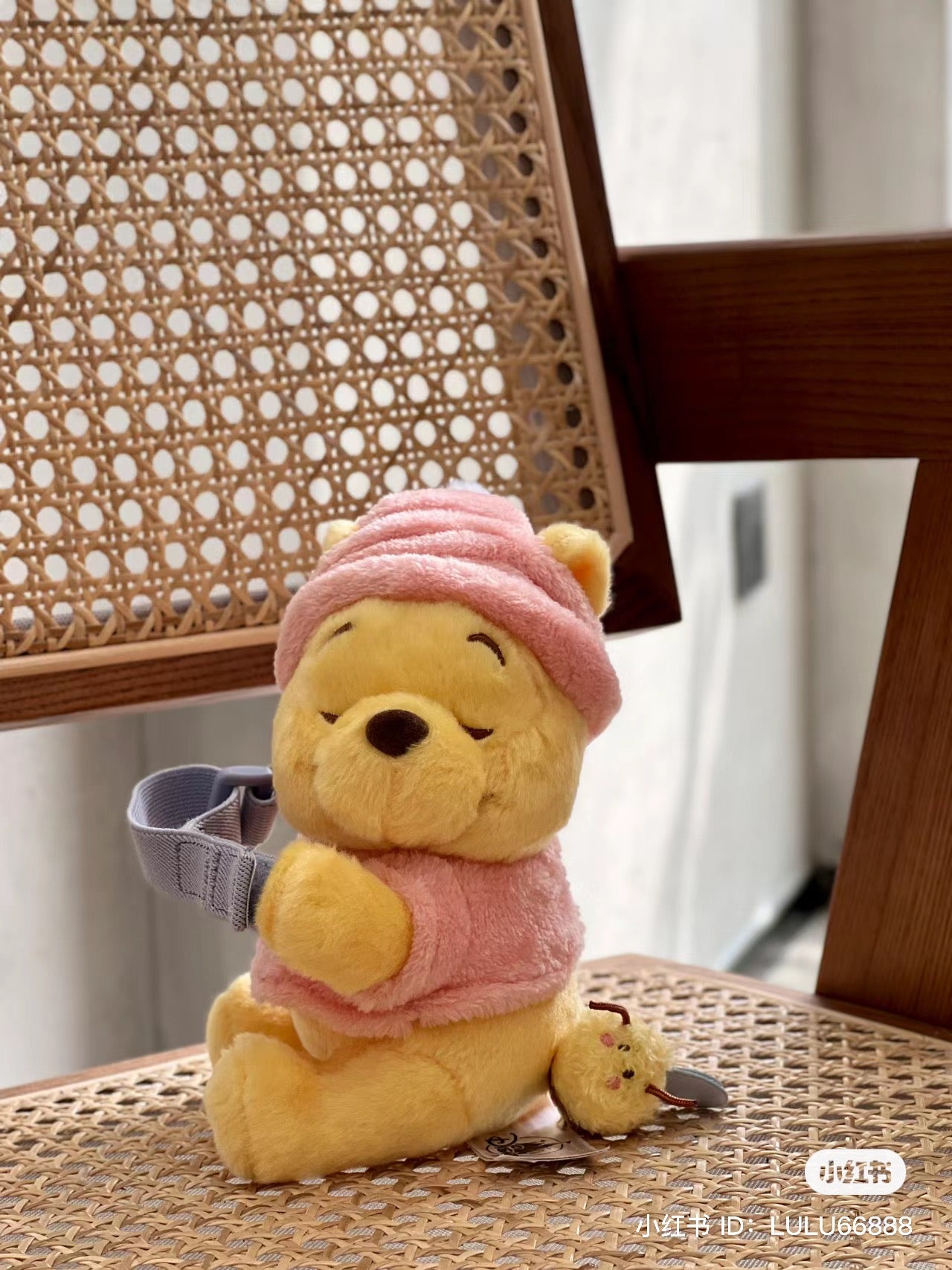 Disney SH|winnie the pooh居家维尼/晚安睡帽噗噗窗帘绑/窗帘挂/也可戴在手臂上|约20cm