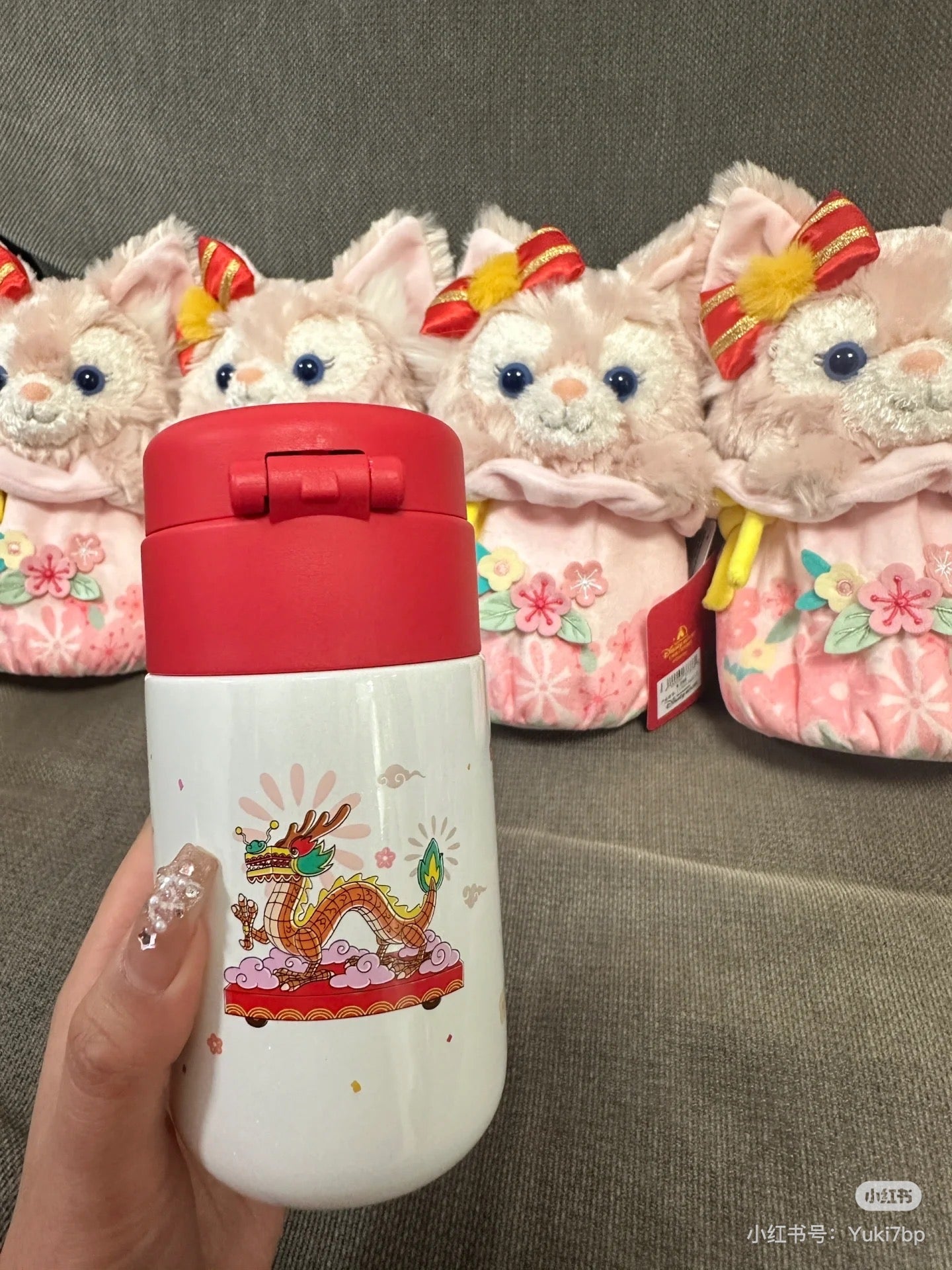 Disney SH|Linabell玲娜贝儿毛绒斜挎包+保温杯组合