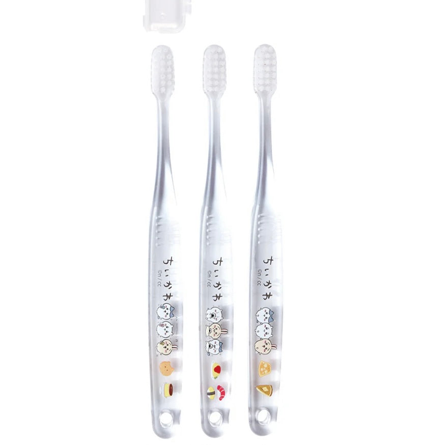 Chiikawa 吉伊卡哇|带盖可便携牙刷三支组|約H155mm