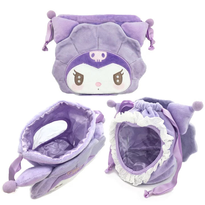 Sanrio|Cupid baby Die-cut Drawstring Pouch|W264×H188×D100mm approx.