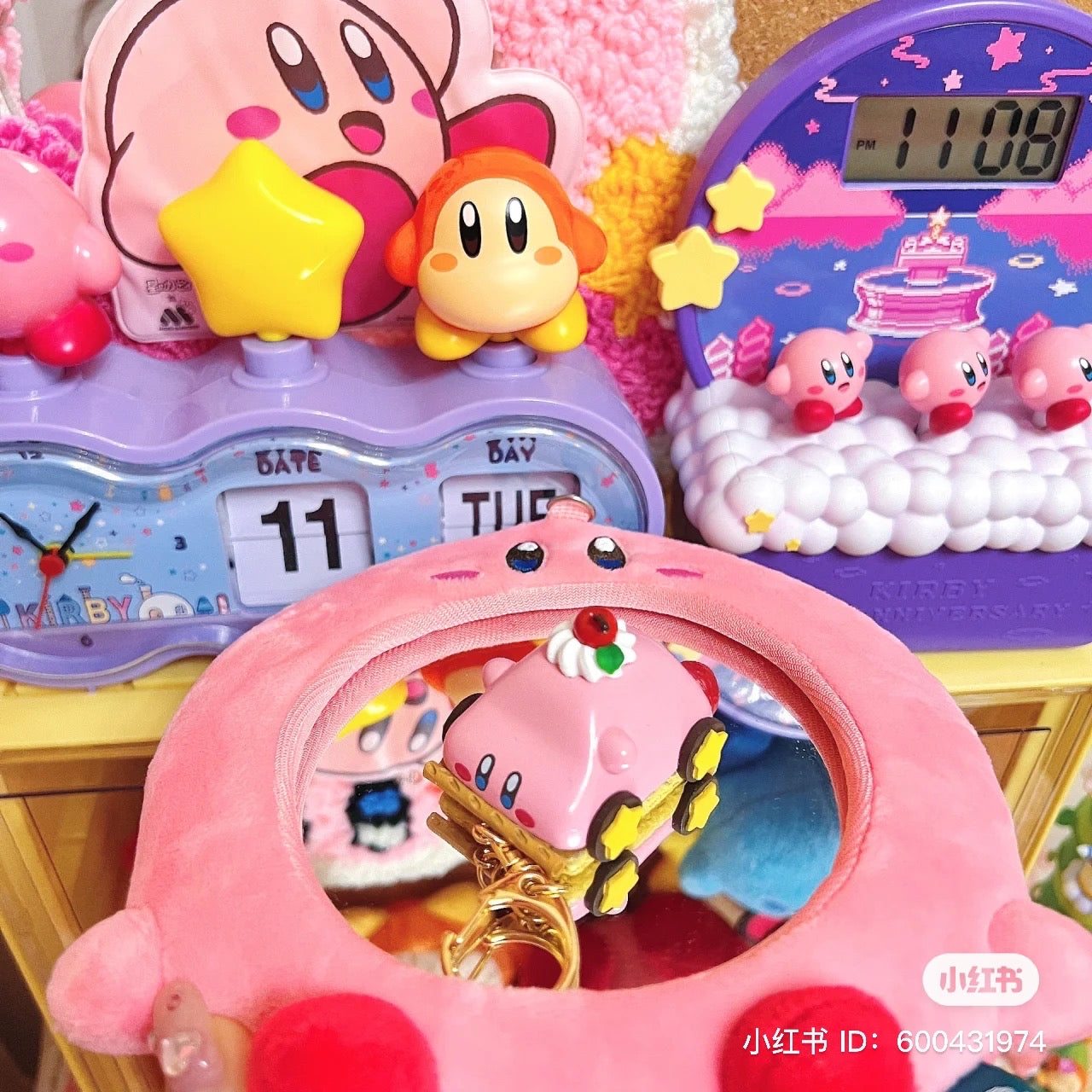 Kirby|限购款/cafe商店限定草莓蛋糕小汽车钥匙扣/钥匙圈/包挂|40 x 42 x 55 mm
