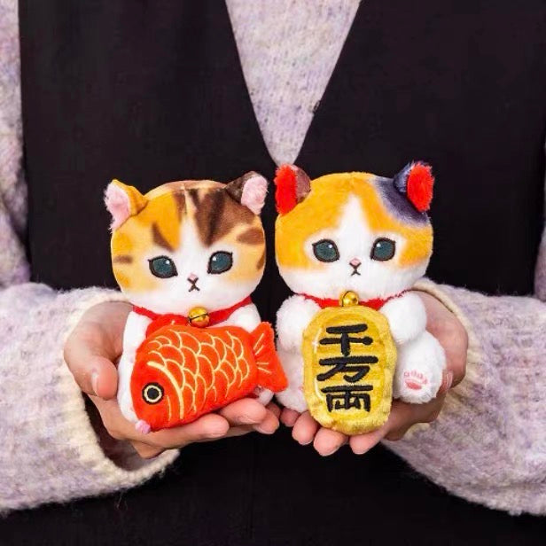 Mofusand|Monitor Plush Toy - Cat 鲨鱼猫鲷鱼猫毛绒玩偶摆件|約H120×W75×D110mm