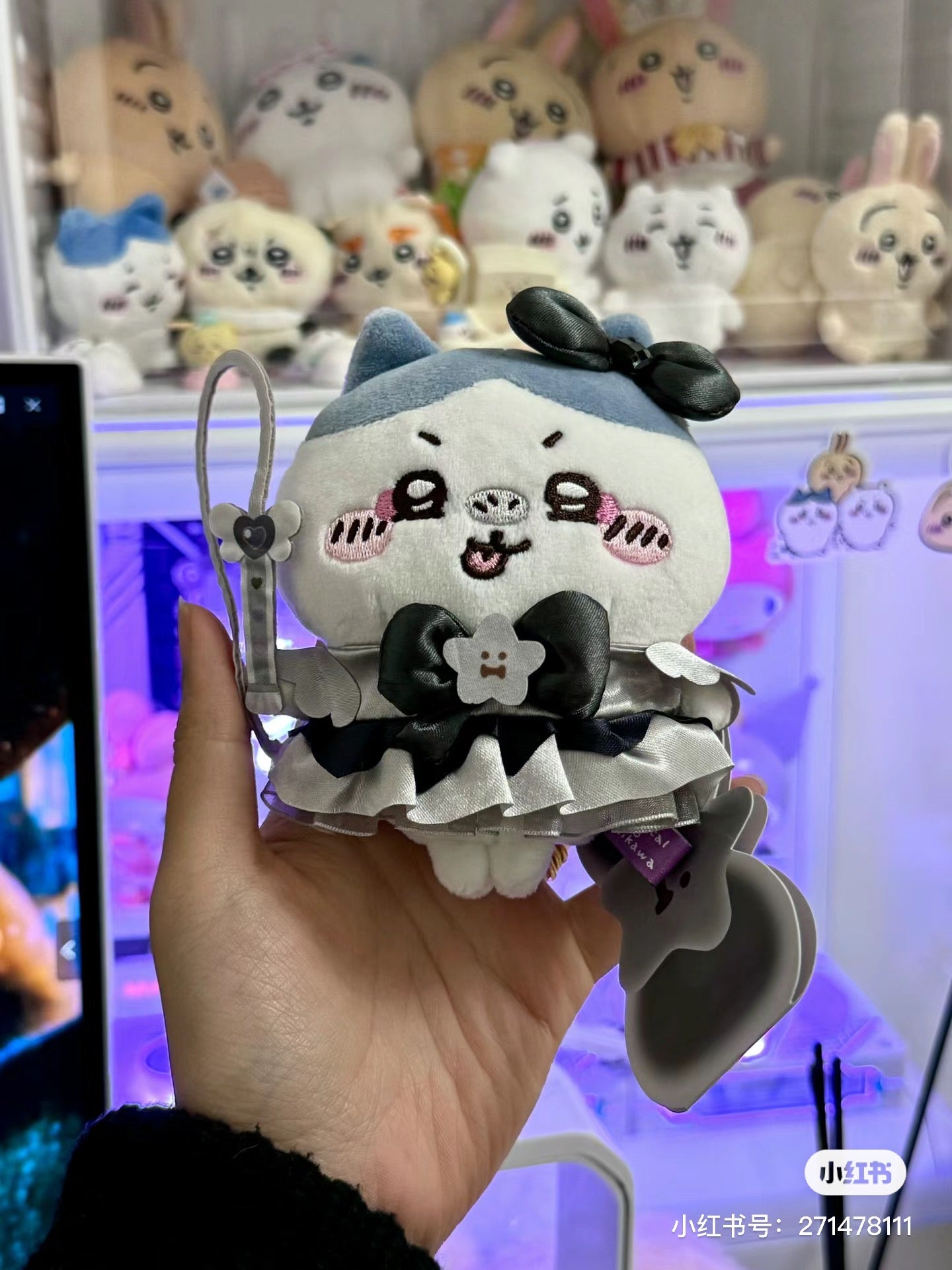 【limit 1】Chiikawa 吉伊卡哇|Magical Chikawa Magical Charge Mascot三代黑魔法少女毛绒玩偶挂件/包挂|約H160 x W110 x D60mm